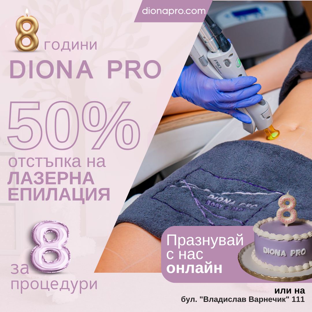 Лазерна епилация с 50% отстъпка за 8 процедури Жени