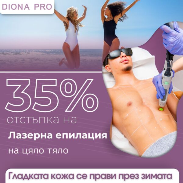 Лазерна епилация на цяло тяло за мъже с 35% отстъпка